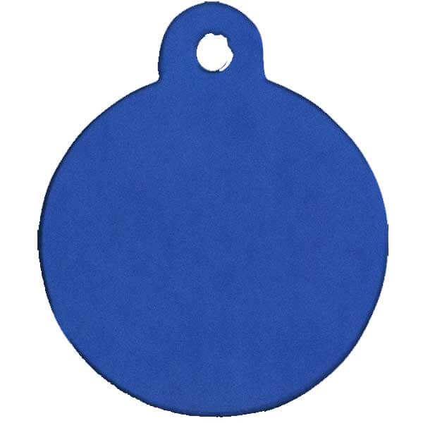 Blue Circle Dog ID Tag