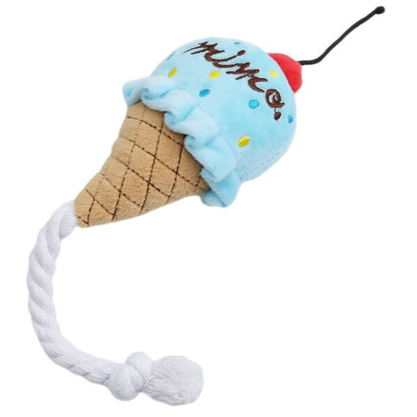 Ice Cream Dog Toy Plush Blue
